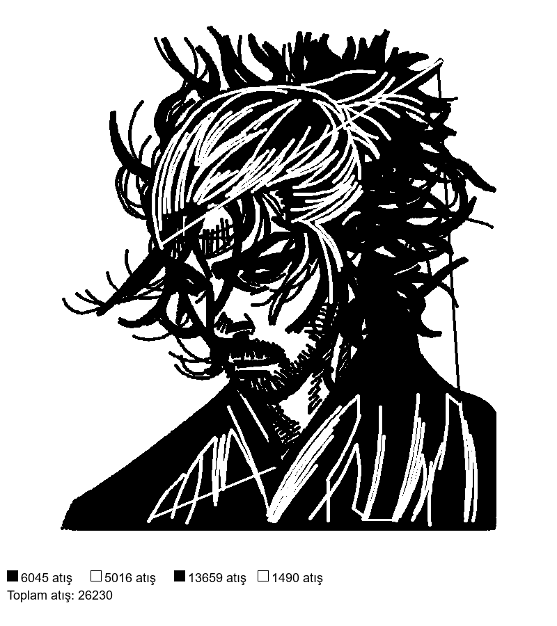 343 MUSASHI MIYAMOTO nakış deseni