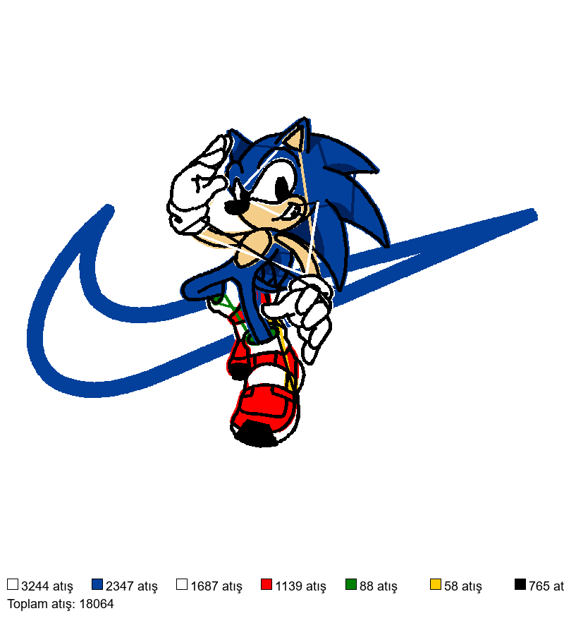 565 Nike Sonik nakış deseni