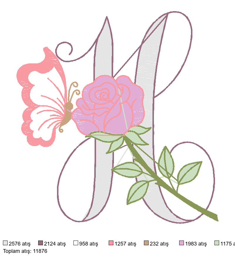 h 12CM nakış deseni